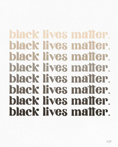 Black Lives Matter II White Modern Wood Framed Art Print with Double Matting by Lux + Me Designs