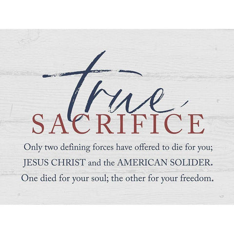 True Sacrifice Black Modern Wood Framed Art Print with Double Matting by Lux + Me Designs