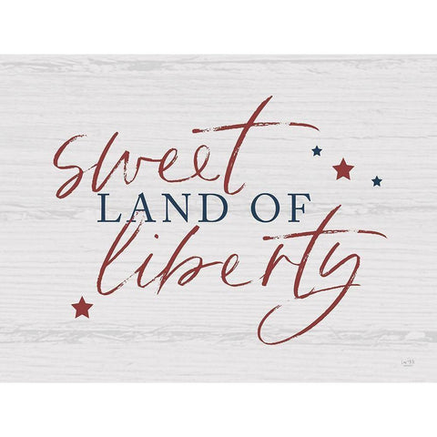 Sweet Land of Liberty I Gold Ornate Wood Framed Art Print with Double Matting by Lux + Me Designs