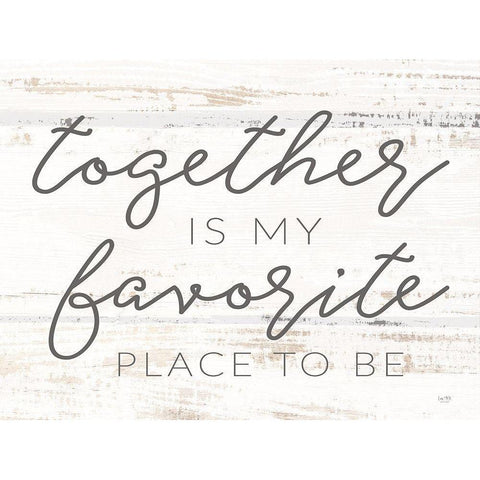Together is My Favorite Place Gold Ornate Wood Framed Art Print with Double Matting by Lux + Me Designs
