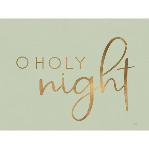 O Holy Night    Gold Ornate Wood Framed Art Print with Double Matting by Lux + Me Designs