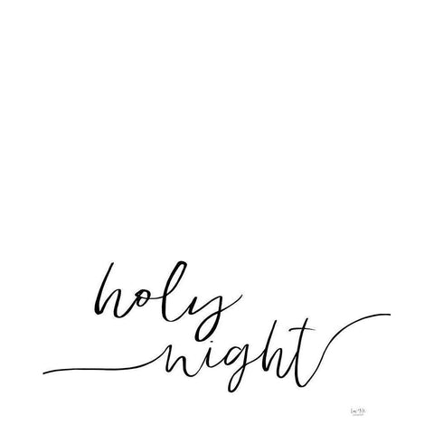 Holy Night White Modern Wood Framed Art Print by Lux + Me Designs