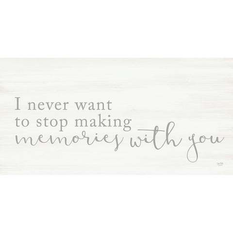 Memories with You White Modern Wood Framed Art Print by Lux + Me Designs