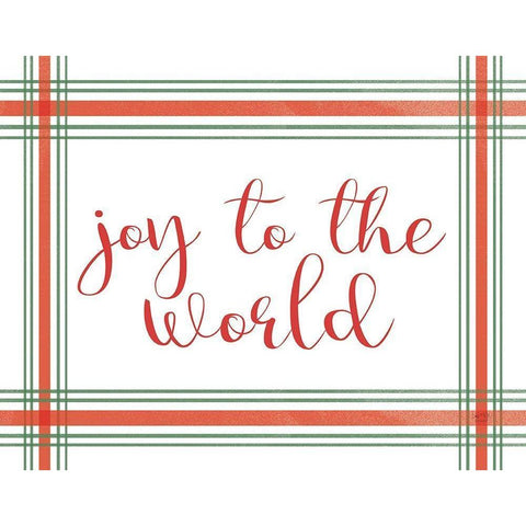 Joy to the World Black Modern Wood Framed Art Print with Double Matting by Lux + Me Designs