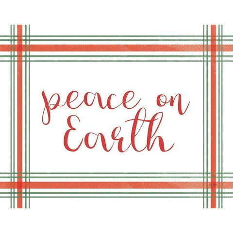 Peace on Earth Gold Ornate Wood Framed Art Print with Double Matting by Lux + Me Designs