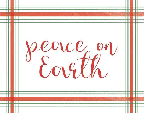 Peace on Earth White Modern Wood Framed Art Print with Double Matting by Lux + Me Designs