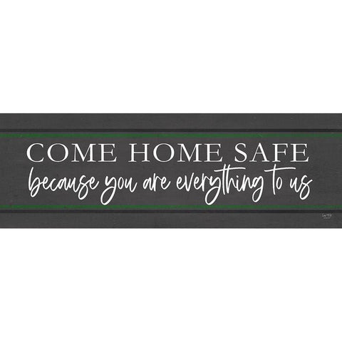 Come Home Safe - Military White Modern Wood Framed Art Print by Lux + Me Designs