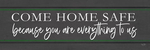 Come Home Safe - Military White Modern Wood Framed Art Print with Double Matting by Lux + Me Designs