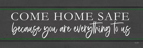 Come Home Safe - Military Black Ornate Wood Framed Art Print with Double Matting by Lux + Me Designs