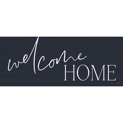 Welcome Home Gold Ornate Wood Framed Art Print with Double Matting by Lux + Me Designs