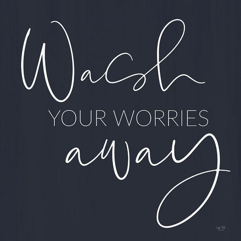 Wash Your Worries Away Black Ornate Wood Framed Art Print with Double Matting by Lux + Me Designs