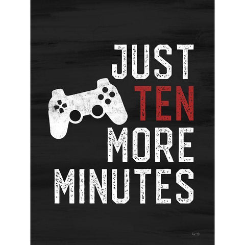 Just Ten More Minutes White Modern Wood Framed Art Print by Lux + Me Designs