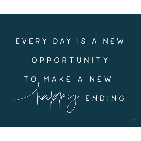 Happy Ending Black Modern Wood Framed Art Print with Double Matting by Lux + Me Designs