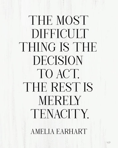 The Most Difficult Thing Black Ornate Wood Framed Art Print with Double Matting by Lux + Me Designs