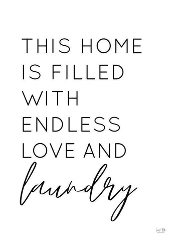 Endless Love and Laundry Black Ornate Wood Framed Art Print with Double Matting by Lux + Me Designs