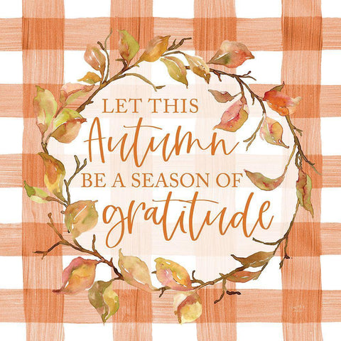 Season of Gratitude White Modern Wood Framed Art Print with Double Matting by Lux + Me Designs