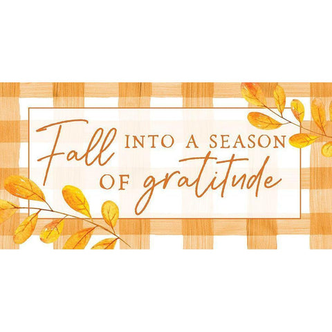 Season of Gratitude Black Modern Wood Framed Art Print with Double Matting by Lux + Me Designs