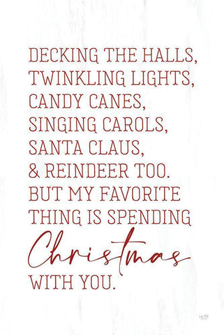 Christmas Favorites White Modern Wood Framed Art Print with Double Matting by Lux + Me Designs