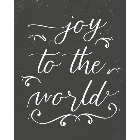 Joy to the World    Gold Ornate Wood Framed Art Print with Double Matting by Lux + Me Designs