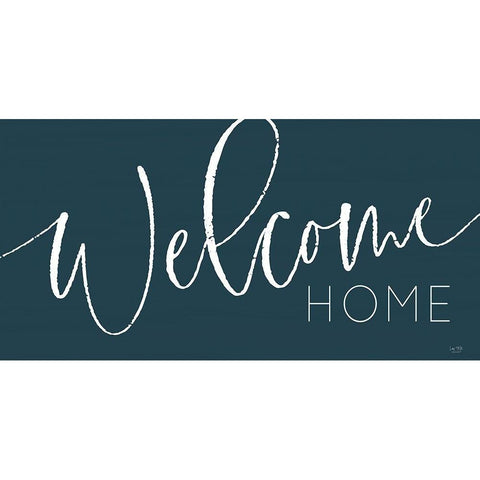 Welcome Home White Modern Wood Framed Art Print by Lux + Me Designs