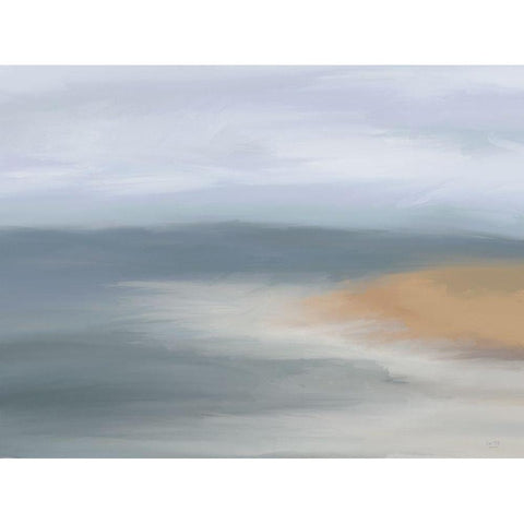 Harbor Shore Black Modern Wood Framed Art Print by Lux + Me Designs