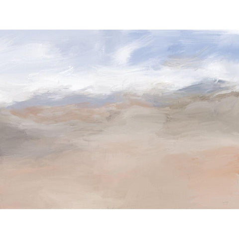 An Evening in Great Sands White Modern Wood Framed Art Print by Lux + Me Designs