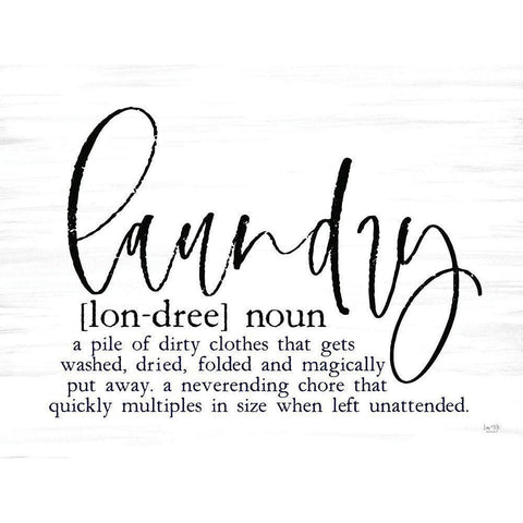 Laundry Definition Black Modern Wood Framed Art Print with Double Matting by Lux + Me Designs