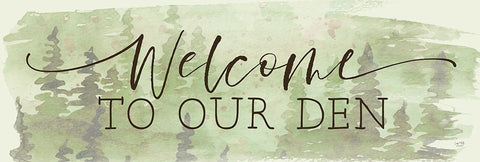 Welcome to Our Den Black Ornate Wood Framed Art Print with Double Matting by Lux + Me Designs