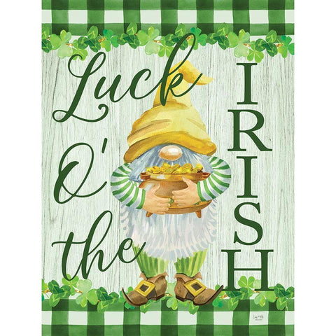 Luck O the Irish Gold Ornate Wood Framed Art Print with Double Matting by Lux + Me Designs