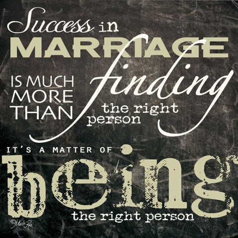 Success in Marriage White Modern Wood Framed Art Print with Double Matting by Rae, Marla