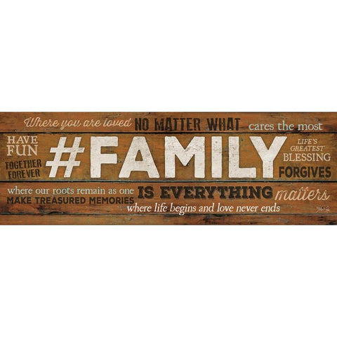 FAMILY is Everything White Modern Wood Framed Art Print by Rae, Marla