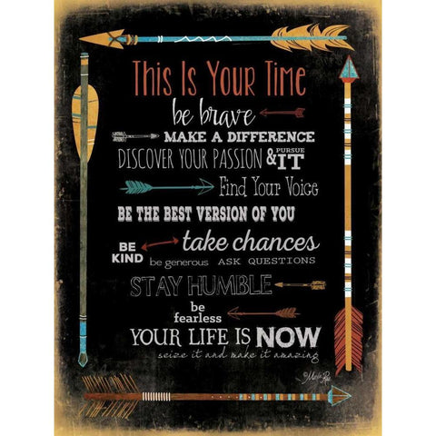 This is Your Time White Modern Wood Framed Art Print by Rae, Marla