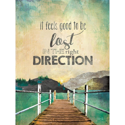 The Right Direction White Modern Wood Framed Art Print by Rae, Marla