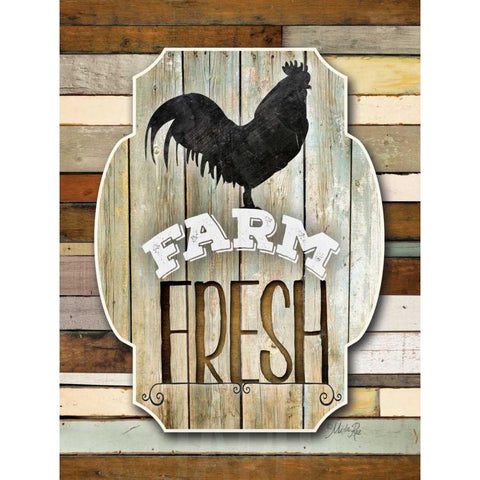 Farm Fresh Gold Ornate Wood Framed Art Print with Double Matting by Rae, Marla