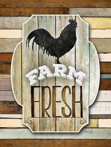 Farm Fresh Black Ornate Wood Framed Art Print with Double Matting by Rae, Marla