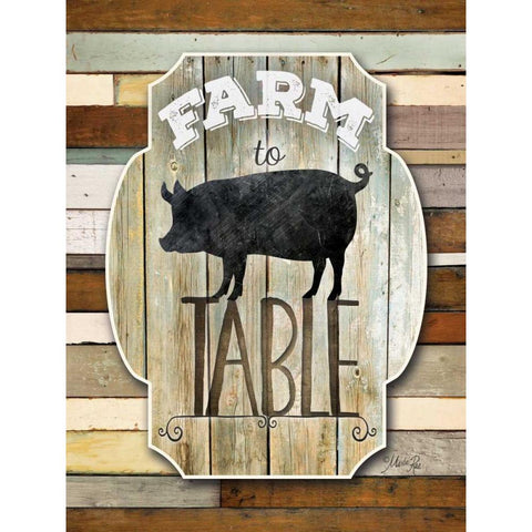 Farm to Table Gold Ornate Wood Framed Art Print with Double Matting by Rae, Marla