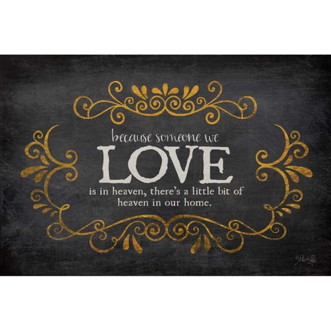 Love - Heaven in Our Home White Modern Wood Framed Art Print by Rae, Marla