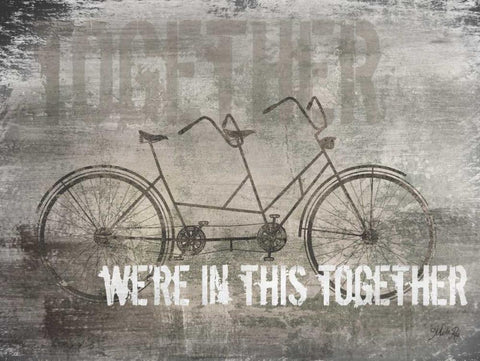 Were in This Together White Modern Wood Framed Art Print with Double Matting by Rae, Marla