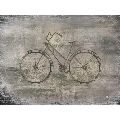 Bicycle Black Modern Wood Framed Art Print with Double Matting by Rae, Marla