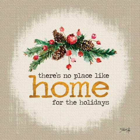 Home for the Holidays Black Modern Wood Framed Art Print with Double Matting by Rae, Marla