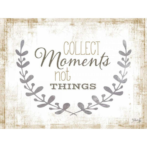 Collect Moments White Modern Wood Framed Art Print by Rae, Marla