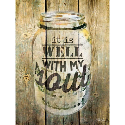 It is Well With My Soul White Modern Wood Framed Art Print by Rae, Marla