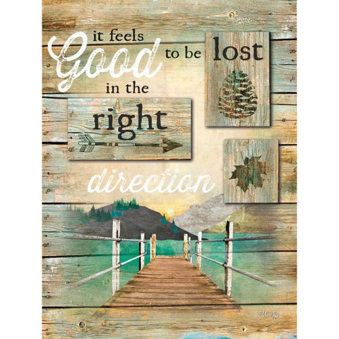 The Right Direction White Modern Wood Framed Art Print by Rae, Marla