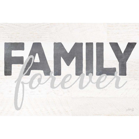 Family Forever White Modern Wood Framed Art Print by Rae, Marla