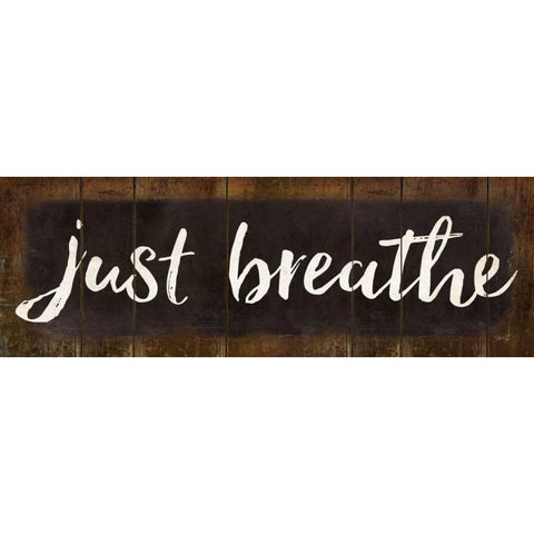 Just Breathe White Modern Wood Framed Art Print by Rae, Marla