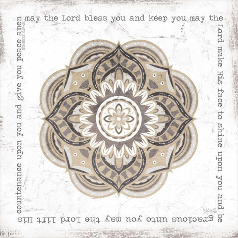 May the Lord Bless You White Modern Wood Framed Art Print with Double Matting by Rae, Marla