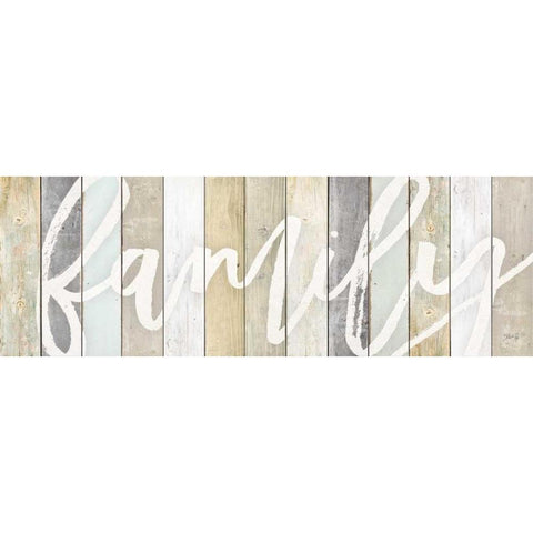 Family White Modern Wood Framed Art Print by Rae, Marla