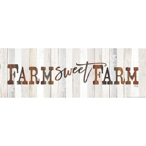 Farm Sweet Farm Black Modern Wood Framed Art Print with Double Matting by Rae, Marla