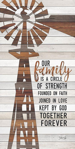 Family Circle Windmill Black Ornate Wood Framed Art Print with Double Matting by Rae, Marla