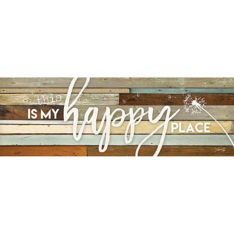 This is My Happy Place White Modern Wood Framed Art Print by Rae, Marla